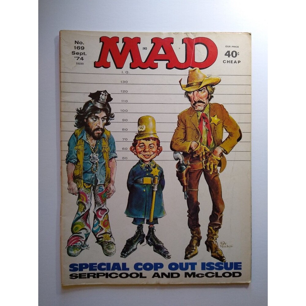 MAD Magazine #169 E.C. Publications 1974 Serpico McCloud Parody Al Pacino